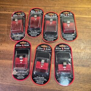 Speed O Guide Clipper Comb Guard lot of 7 (000,00,0,0A,1A, 1, 2) All new